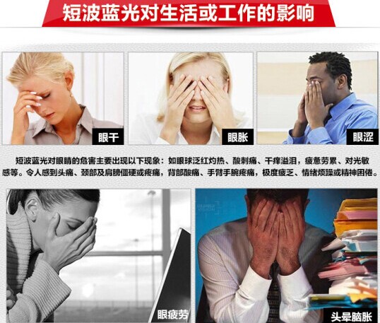 避免蓝光伤害视力 优选防蓝光防辐射眼镜 - 青